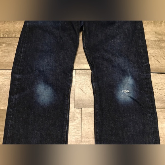 RRL Double RL Men’s Denim Blue Jeans Slim Narrow Union Standard Zip Fly Sz 33X32 - Picture 6 of 13